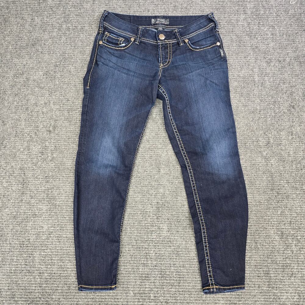 Silver Jeans Co Suki Capri Womens 29 Dark Wash Stretch Denim Jeans